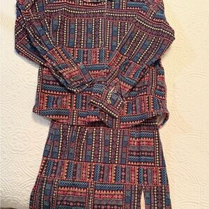 Savanna Jane Multicolor Patterned Blazer & Skirt NEW (Leggings if needed)